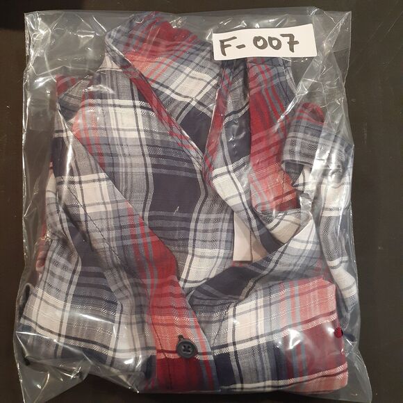 Knox Rose Women's Sleeveless Button Up Blue Red Plaid size M - Picture 6 of 6